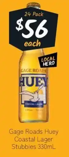 Cellarbrations Gage Roads Huey Coastal Lager Stubbies offer