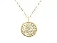 Bevilles Jewellery Yellow Stainless Steel Open Heart Crystal Necklace 65cm offer