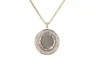 Bevilles Jewellery Yellow Stainless Steel Crystal Necklace offer