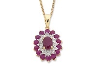 Bevilles Jewellery 9ct Yellow Gold Diamond Necklace offer