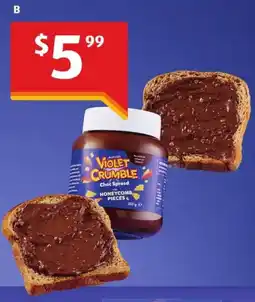 ALDI Violet Crumble Spread offer