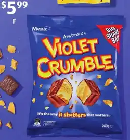 ALDI Menz Violet Crumble Sharepack offer
