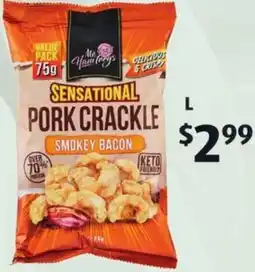 ALDI Mr Hamfreys Pork Crackle Smokey Bacon offer