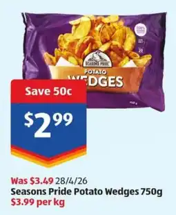 ALDI Seasons Pride Potato Wedges offer