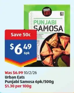 ALDI Urban Eats Punjabi Samosa 6pk offer