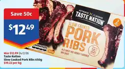 ALDI Taste Nation Slow Cooked Pork Ribs offer
