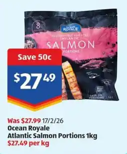 ALDI Ocean Royale Atlantic Salmon Portions offer
