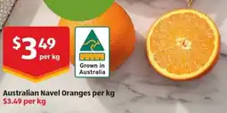 ALDI Australian Navel Oranges per kg offer