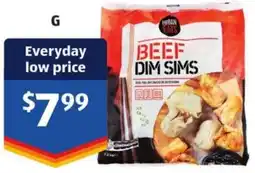 ALDI Beef dim sims offer