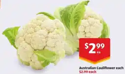 ALDI Australian Cauliflower each offer
