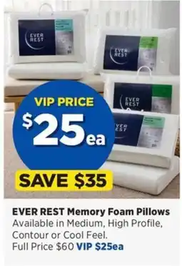 Spotlight EVER REST Memory Foam Pillows offer