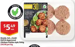 ALDI Ready, Set...Cook! RSPCA Approved Chicken Patties 6pk offer