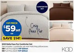 Spotlight KOO Delia Faux Fur Comforter Set offer