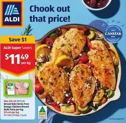 ALDI Broad Oak Farms Free Range Chicken Breast Bulk Pack offer