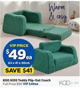 Spotlight KOO KIDS Teddy Flip-Out Couch offer