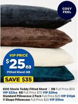 Spotlight KOO Stevie Teddy Fitted Sheet offer
