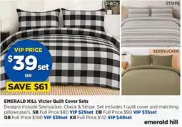 Spotlight EMERALD HILL Victor Quilt Cover Sets offer