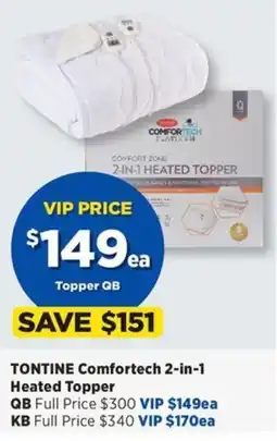 Spotlight TONTINE Comfortech 2-in-1 Heated Topper offer