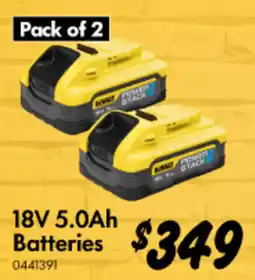 Bunnings 18V 5.0Ah Batteries offer