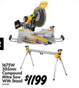 Bunnings 1675W 305mm Compound Mitre Saw With Stand offer