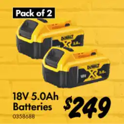 Bunnings 18V 5.0Ah Batteries offer