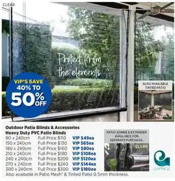 Spotlight Outdoor patio blinds & accessories heavy duty pvc patio blinds offer