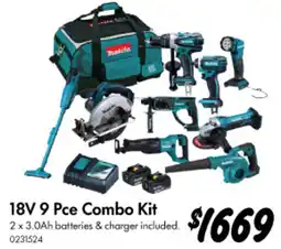 Bunnings 18V 9 Pce Combo Kit offer