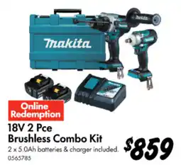 Bunnings 18V 2 Pce Brushless Combo Kit offer