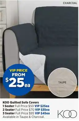 Spotlight Koo quilted sofa covers offer