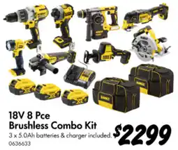 Bunnings 18V 8 Pce Brushless Combo Kit offer