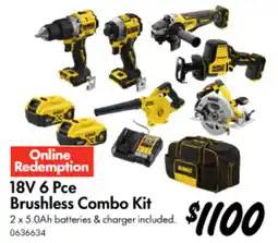 Bunnings 18V 6 Pce Brushless Combo Kit offer