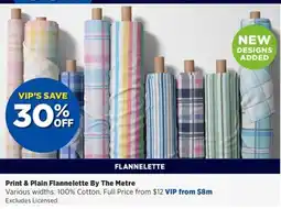 Spotlight Print & Plain Flannelette By The Metre offer