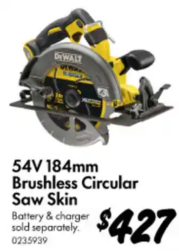 Bunnings 54V 184mm Brushless Circular Saw Skin offer