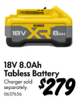 Bunnings 18V 8.0Ah Tabless Battery offer