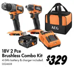 Bunnings 18V 2 Pce Brushless Combo Kit offer