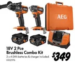 Bunnings 18V 2 Pce Brushless Combo Kit offer