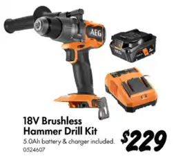 Bunnings 18V Brushless Hammer Drill Kit offer