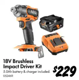 Bunnings 18V Brushless Impact Driver Kit offer