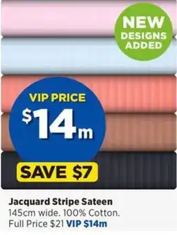 Spotlight Jacquard Stripe Sateen offer