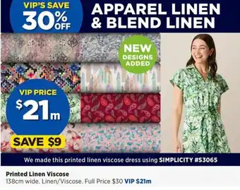 Spotlight Printed Linen Viscose offer