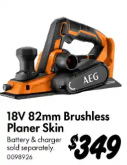 Bunnings 18V 82mm Brushless Planer Skin offer