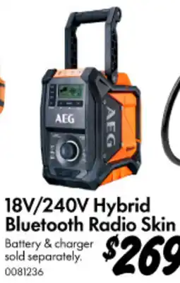 Bunnings 18V/240V Hybrid Bluetooth Radio Skin offer