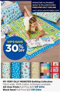 Spotlight My very silly monster quilting collection offer