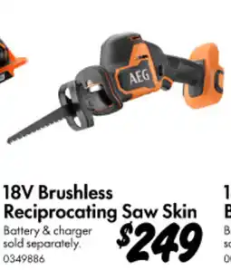 Bunnings 18V Brushless Reciprocating Saw Skin offer