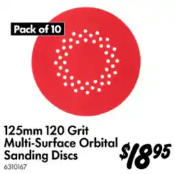 Bunnings 120 Grit Multi-Surface Orbital Sanding Discs offer