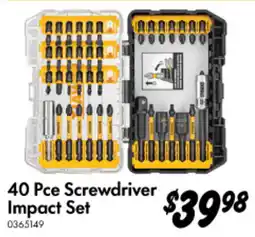 Bunnings 40 Pce Screwdriver Impact Set offer