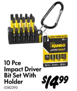 Bunnings 10 Pce Impact Driver Bit Set With Holder offer