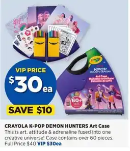 Spotlight Crayola k pop demon hunters art case offer