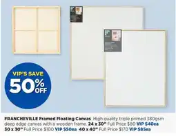 Spotlight Francheville framed floating canvas offer
