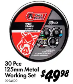 Bunnings 30 pce 125mm metal working set offer